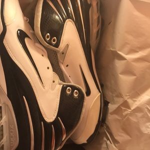 New in box Nike football cleats air zoom assassin td white black mens 316840 101